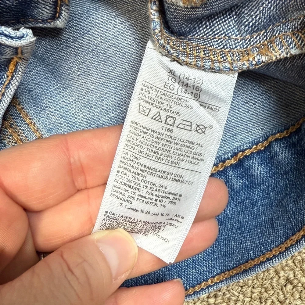 Old Navy: Girls Blue Denim Jean Jacket, Size XL (14/16)
